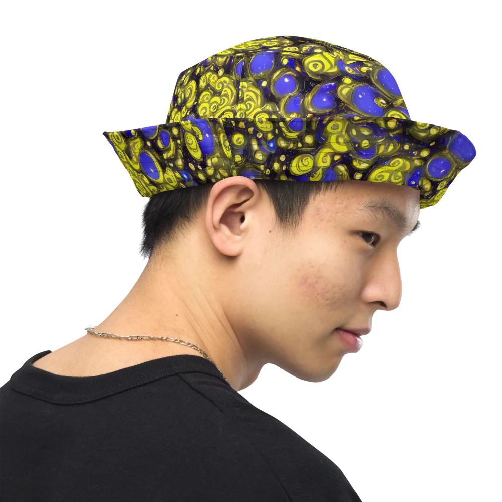 Electric Citrine on Reversible Bucket Hat — Right Outside