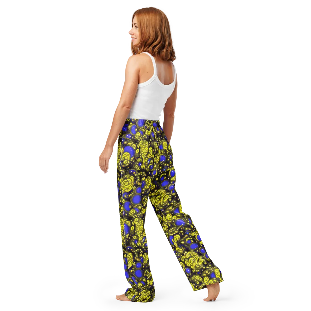 Electric Citrine on Women's Pajama Pants — Back