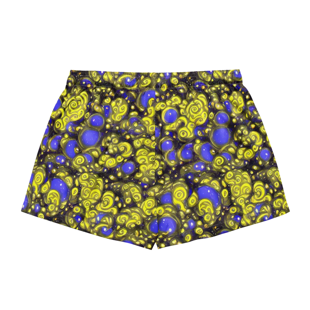 Electric Citrine on Women's Pajama Shorts — Back