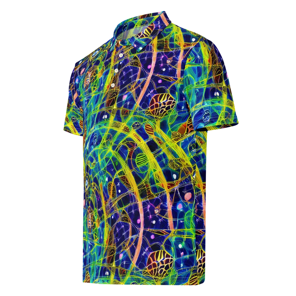 Prismatic Undergrowth on Men's Slim Fit Polo Shirt — Left Front