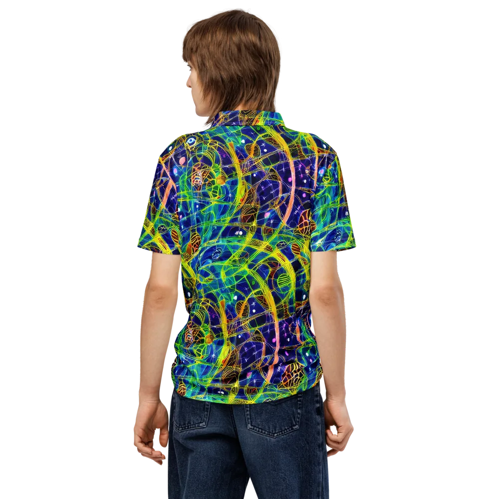 Prismatic Undergrowth on Men's Slim Fit Polo Shirt — Back