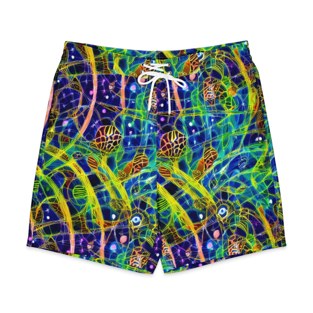 Prismatic Undergrowth on Men's Board Shorts — Front