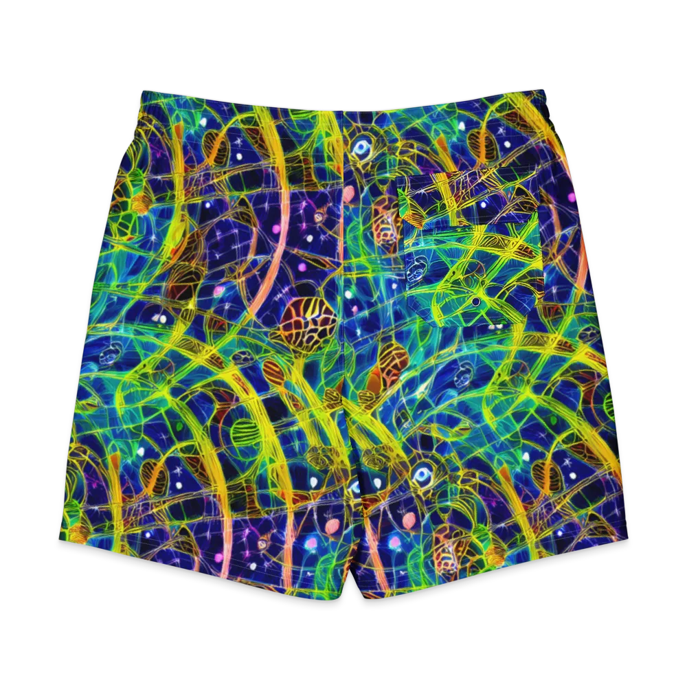 Prismatic Undergrowth on Men's Board Shorts — Back