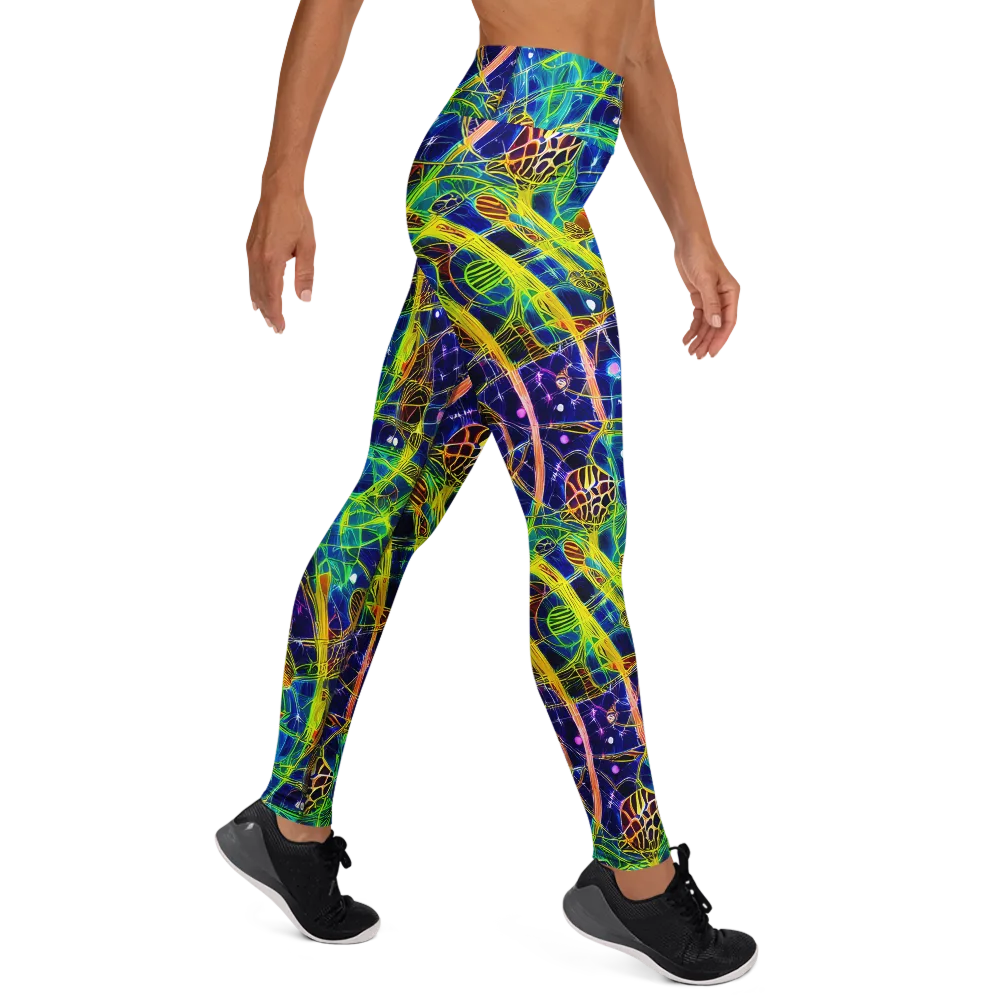 Prismatic Undergrowth on Yoga Leggings — Right