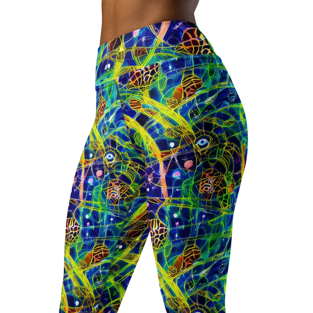 Prismatic Undergrowth on Yoga Leggings — Left Front
