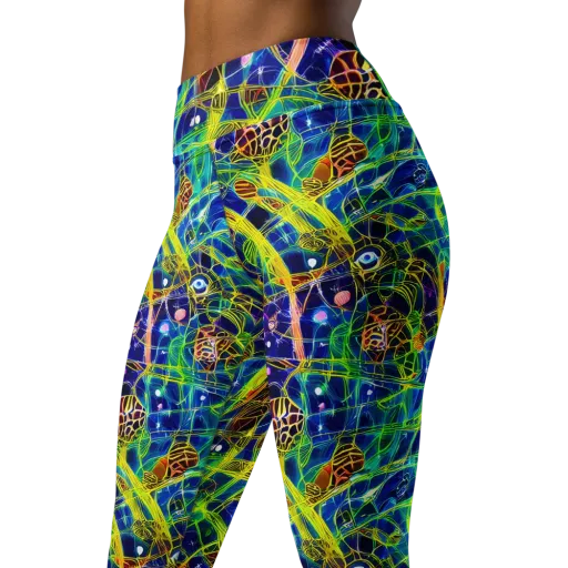 Prismatic Undergrowth on a Yoga Leggings