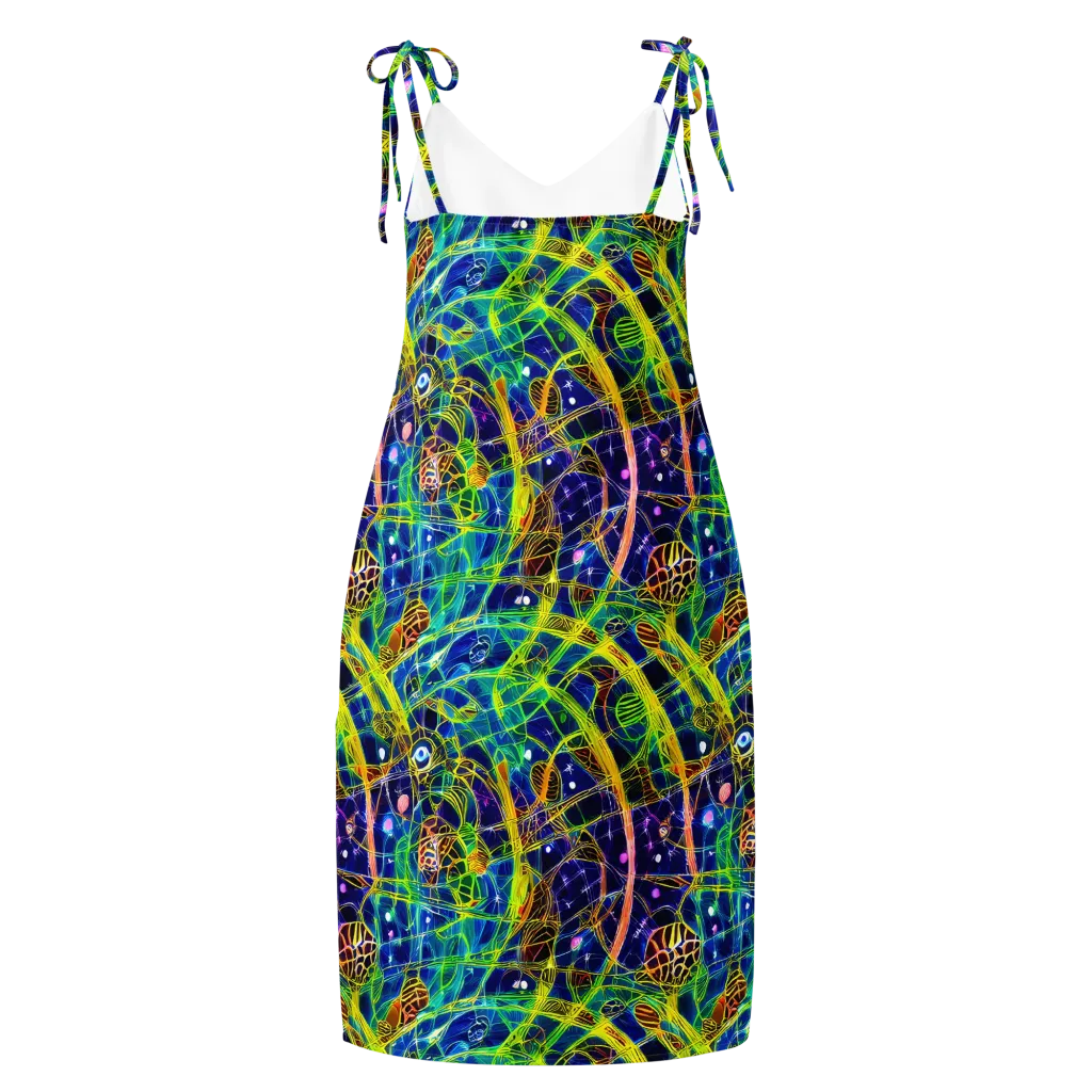 Prismatic Undergrowth on Slip Dress — Back