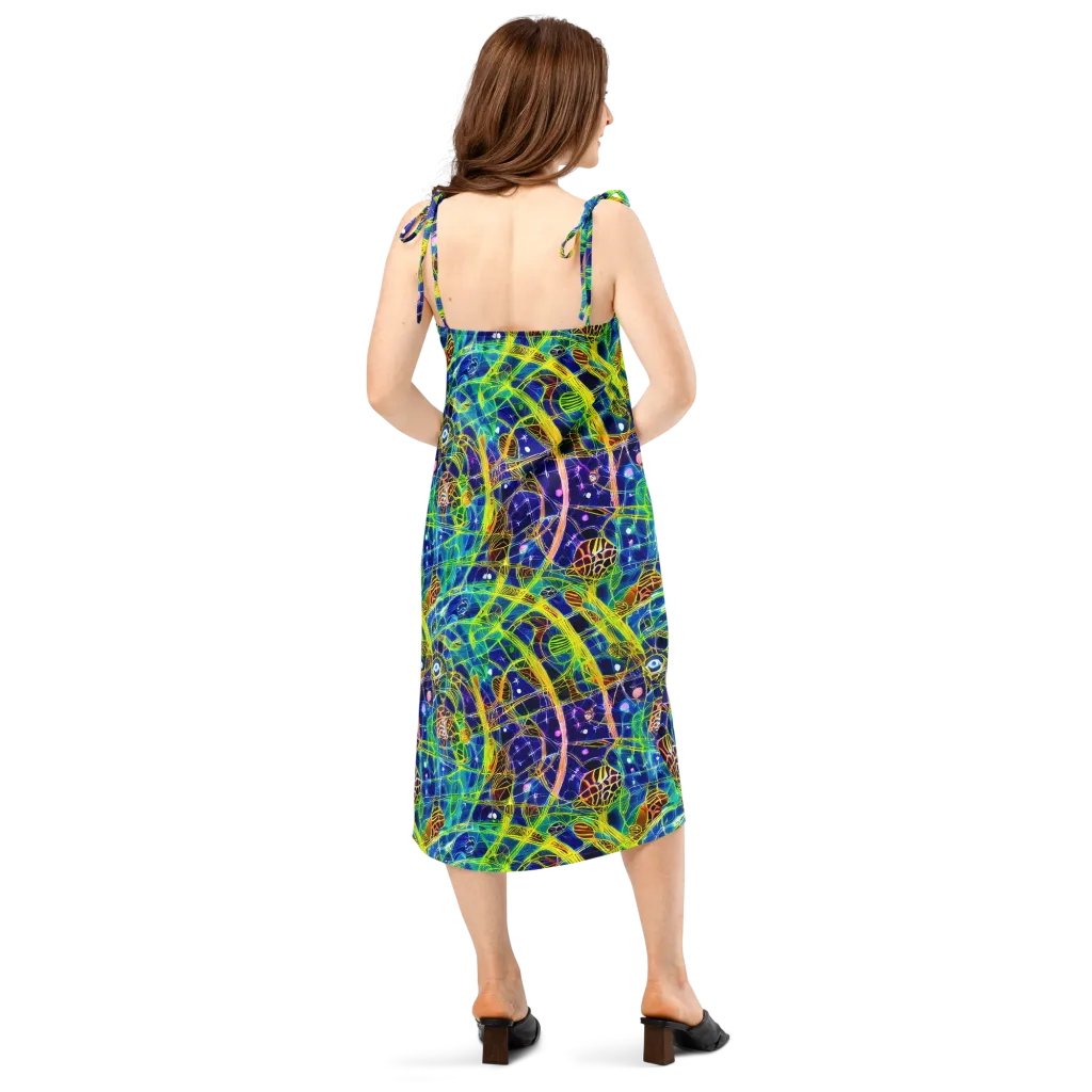 Prismatic Undergrowth on Slip Dress — Back