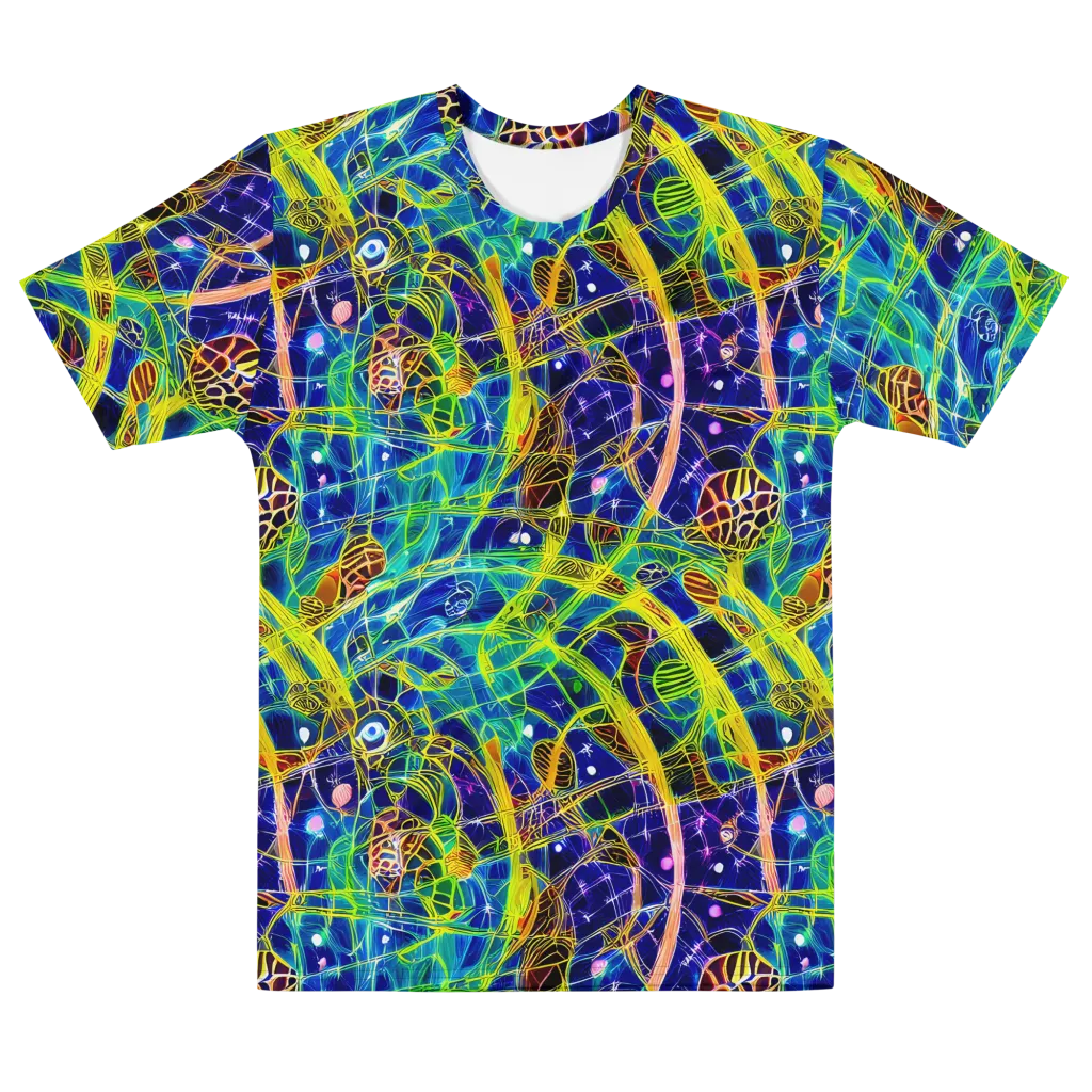 Prismatic Undergrowth on Men's Cotton Crew Neck T-Shirt — Front