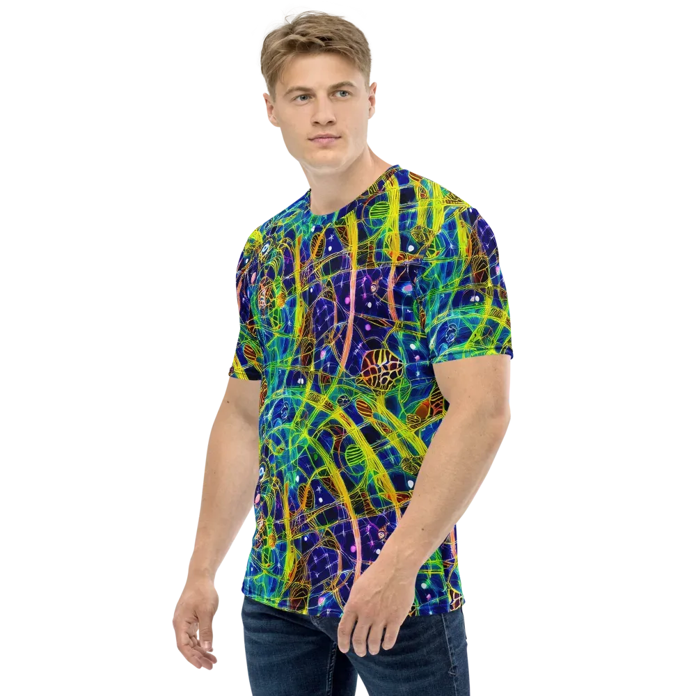 Prismatic Undergrowth on Men's Crew Neck T-Shirt — Left