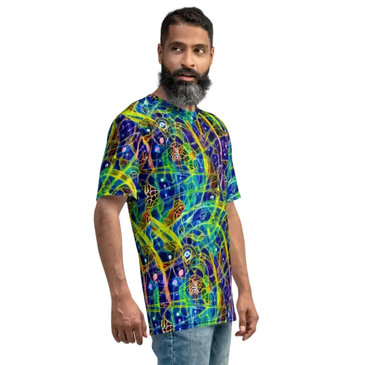Prismatic Undergrowth on a Men's Crew Neck T-Shirt