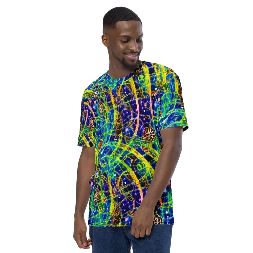 Prismatic Undergrowth on Men's Crew Neck T-Shirt — Left