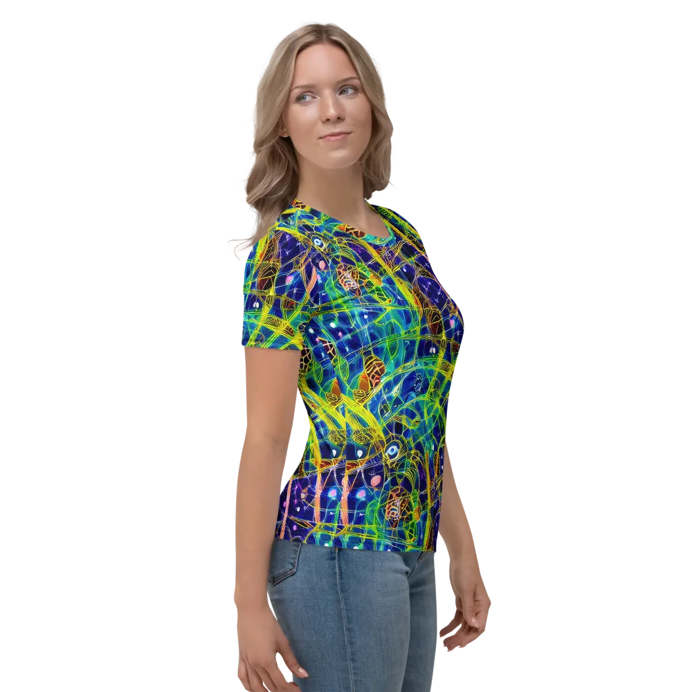 Prismatic Undergrowth on Women's Crew Neck T-Shirt — Right