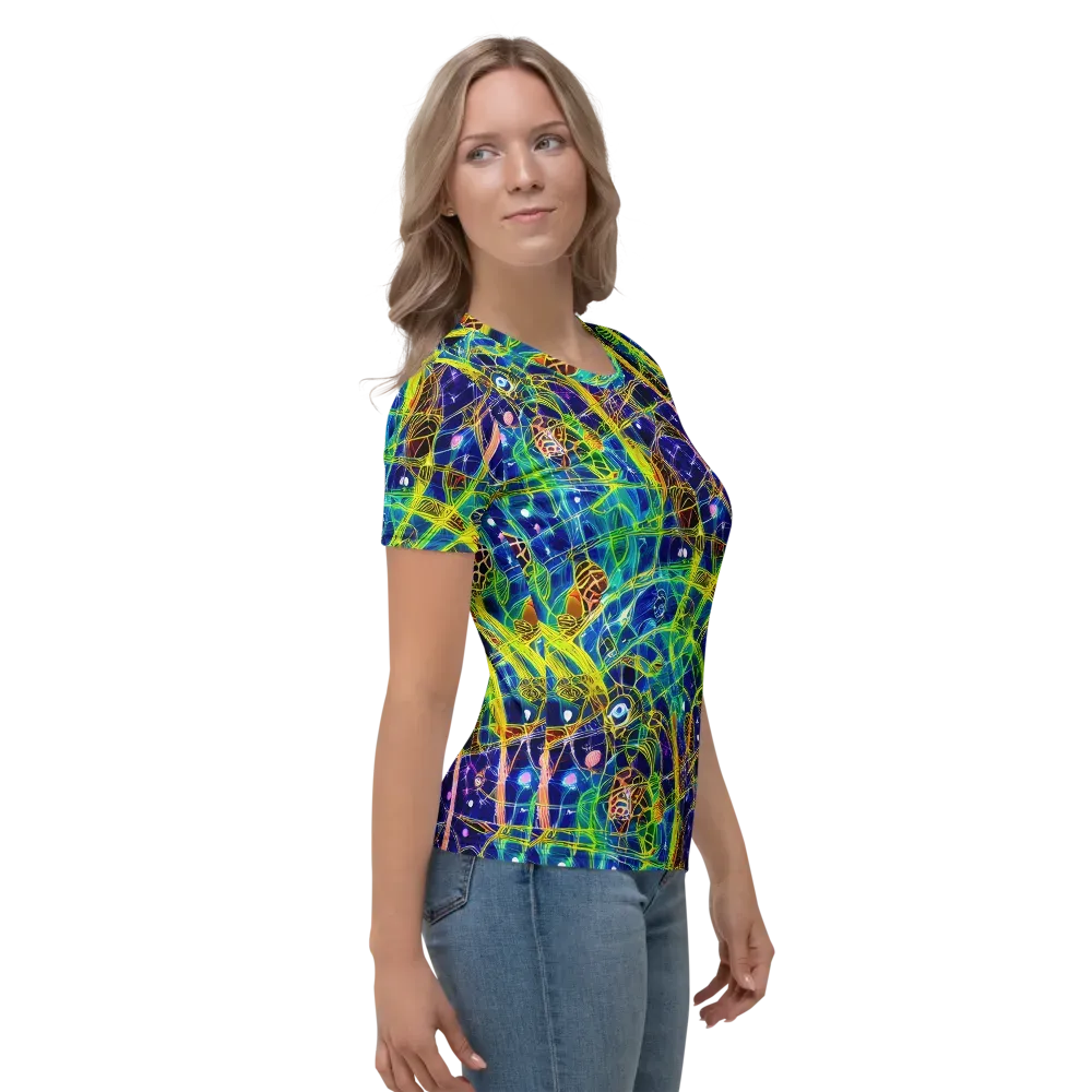 Prismatic Undergrowth on Women's Crew Neck T-Shirt — Right