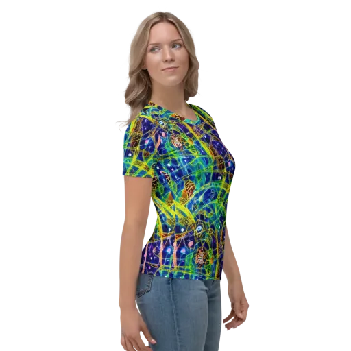 Prismatic Undergrowth on a Women's Crew Neck T-Shirt