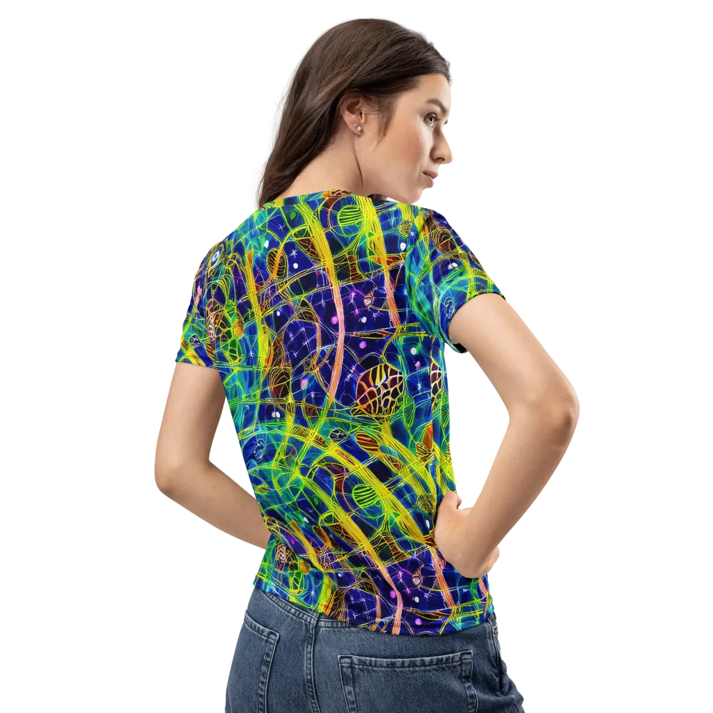 Prismatic Undergrowth on Women's Crew Neck T-Shirt — Back