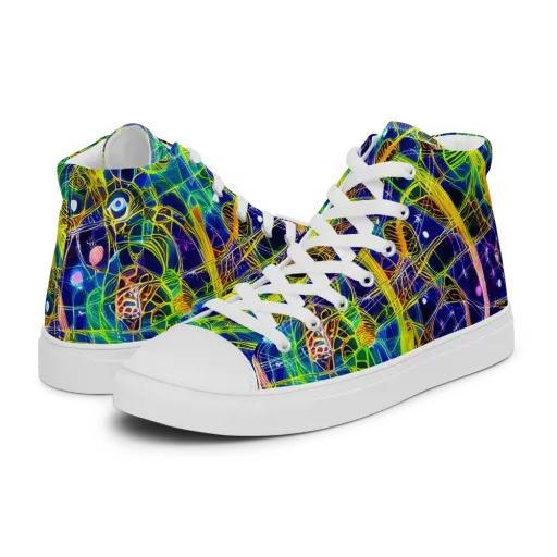 Prismatic Undergrowth on a Women's High Top Canvas Shoes