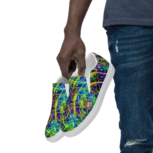 Prismatic Undergrowth on a Men's Slip-On Canvas Shoes