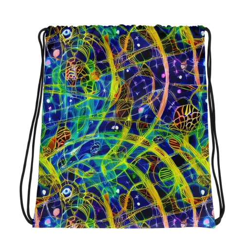 Prismatic Undergrowth on a Drawstring Bag