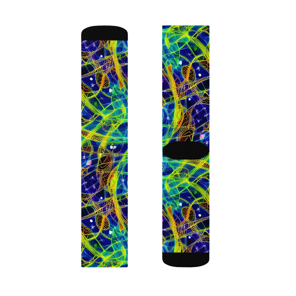 Prismatic Undergrowth on Socks — Left Sock