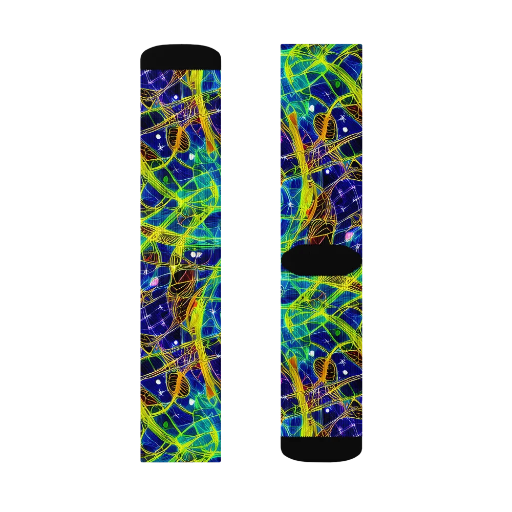 Prismatic Undergrowth on Socks — Right Sock