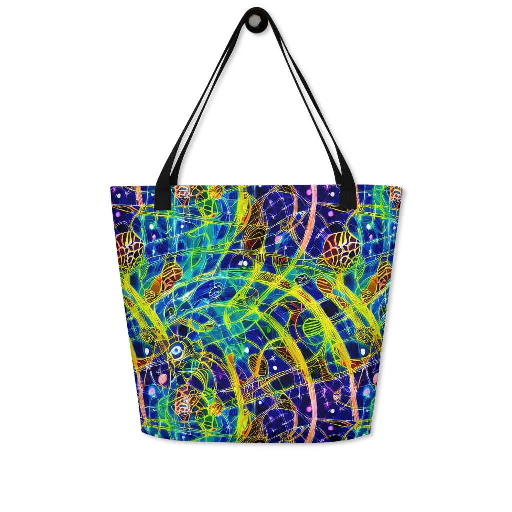 Prismatic Undergrowth on Large Tote Bag W/ Pocket — Front