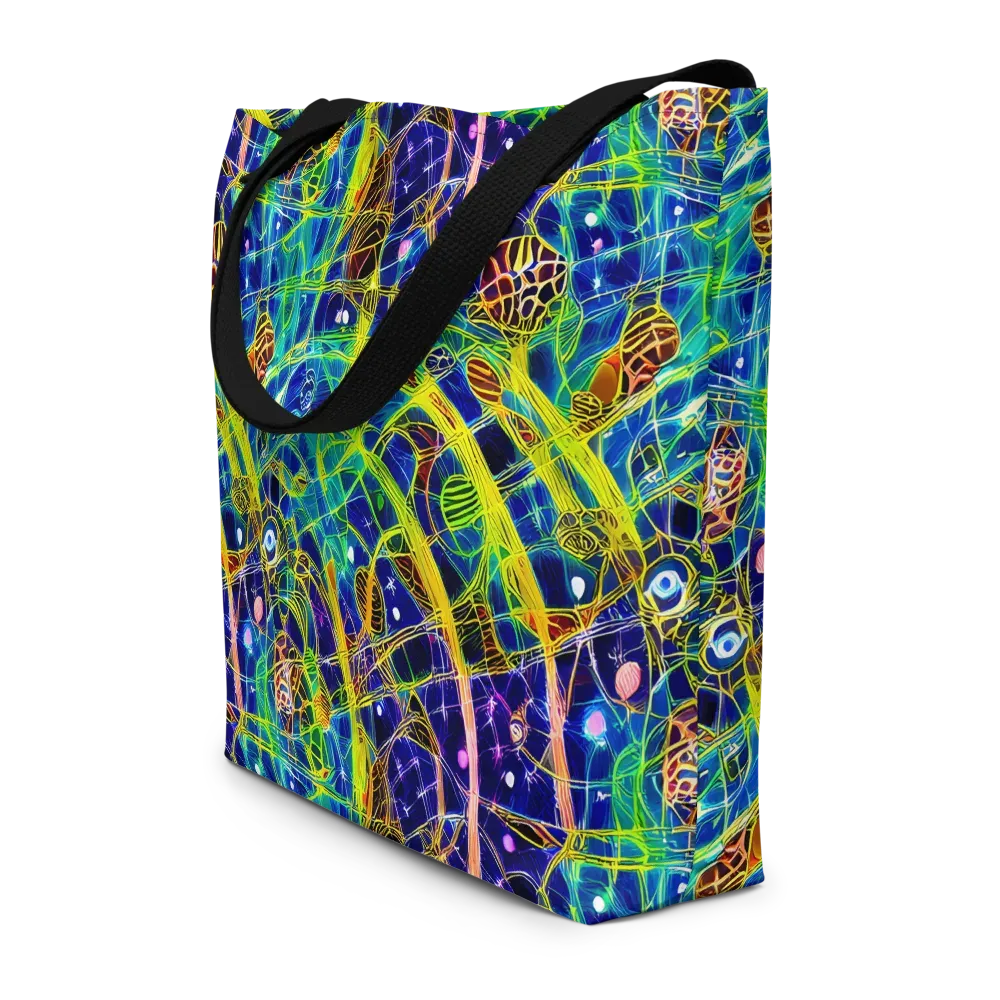 Prismatic Undergrowth on Large Tote Bag W/ Pocket — Front