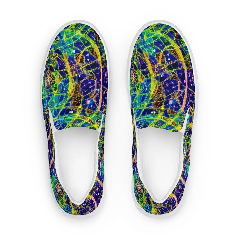 Prismatic Undergrowth on Women's Slip-On Canvas Shoes — Front