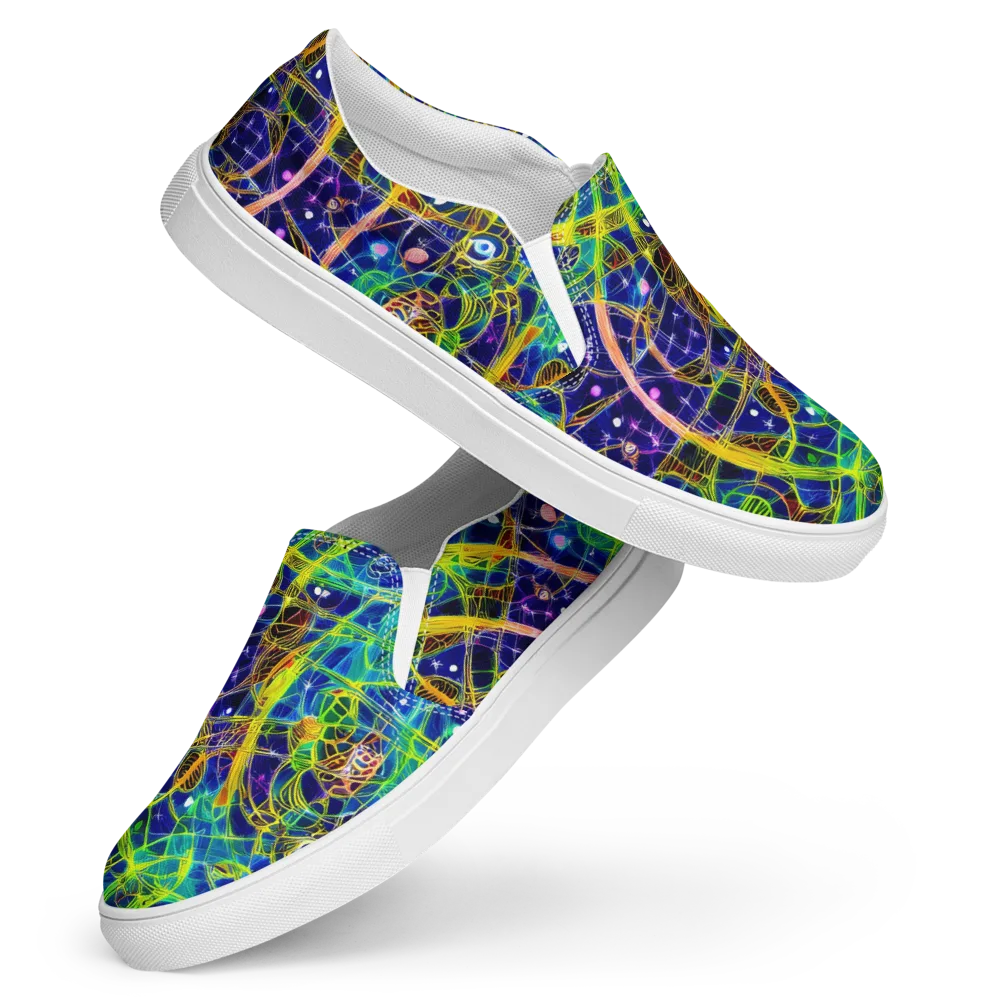 Prismatic Undergrowth on Women's Slip-On Canvas Shoes — Front