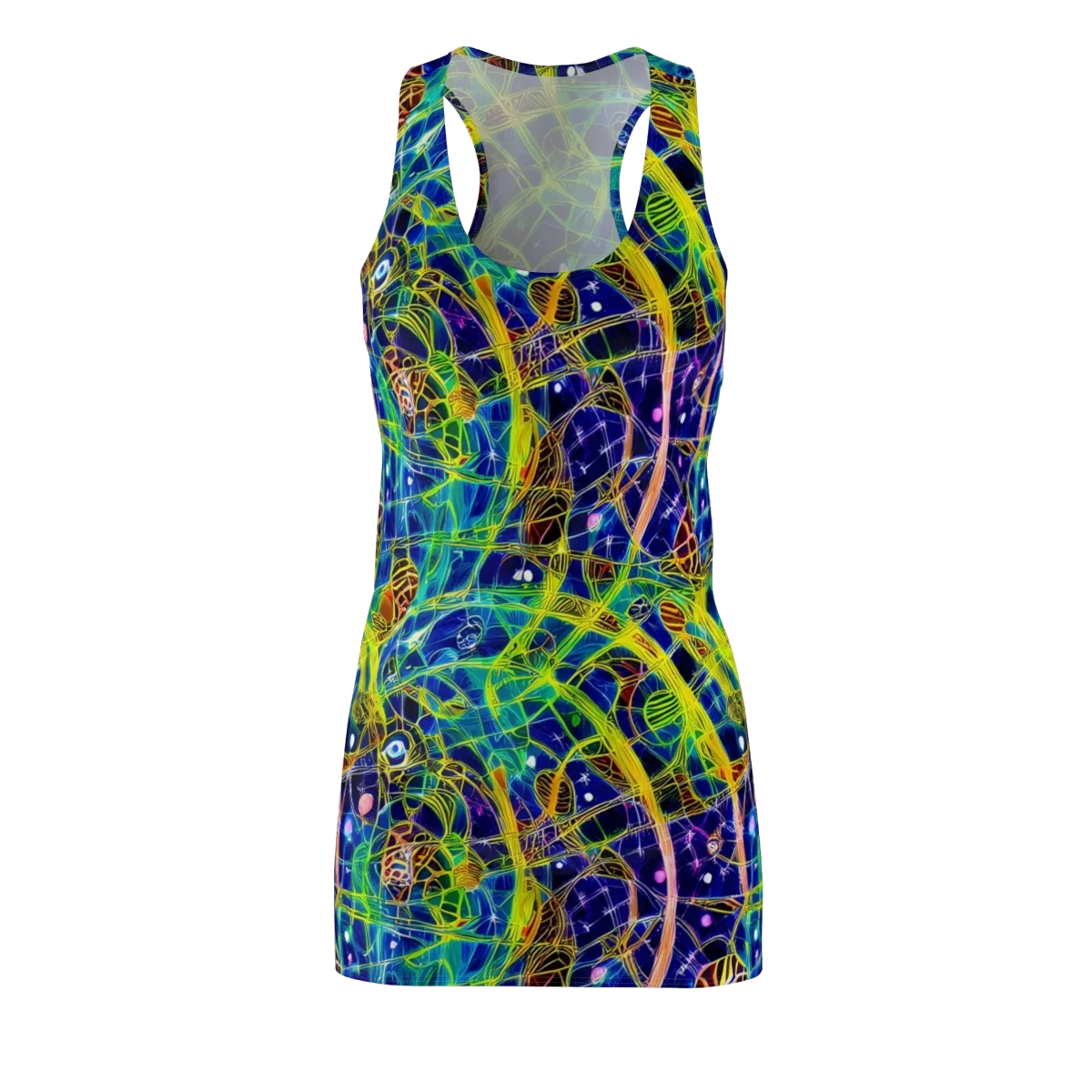Prismatic Undergrowth on Racerback Dress — Front
