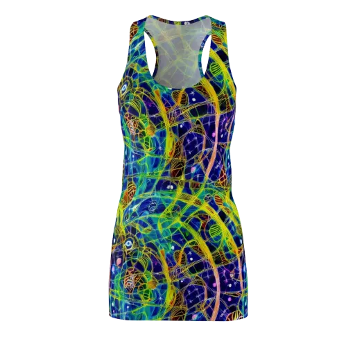 Prismatic Undergrowth on a Racerback Dress