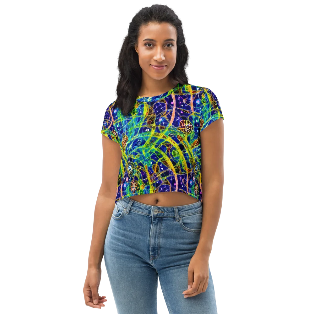 Prismatic Undergrowth on Crop Tee — Front