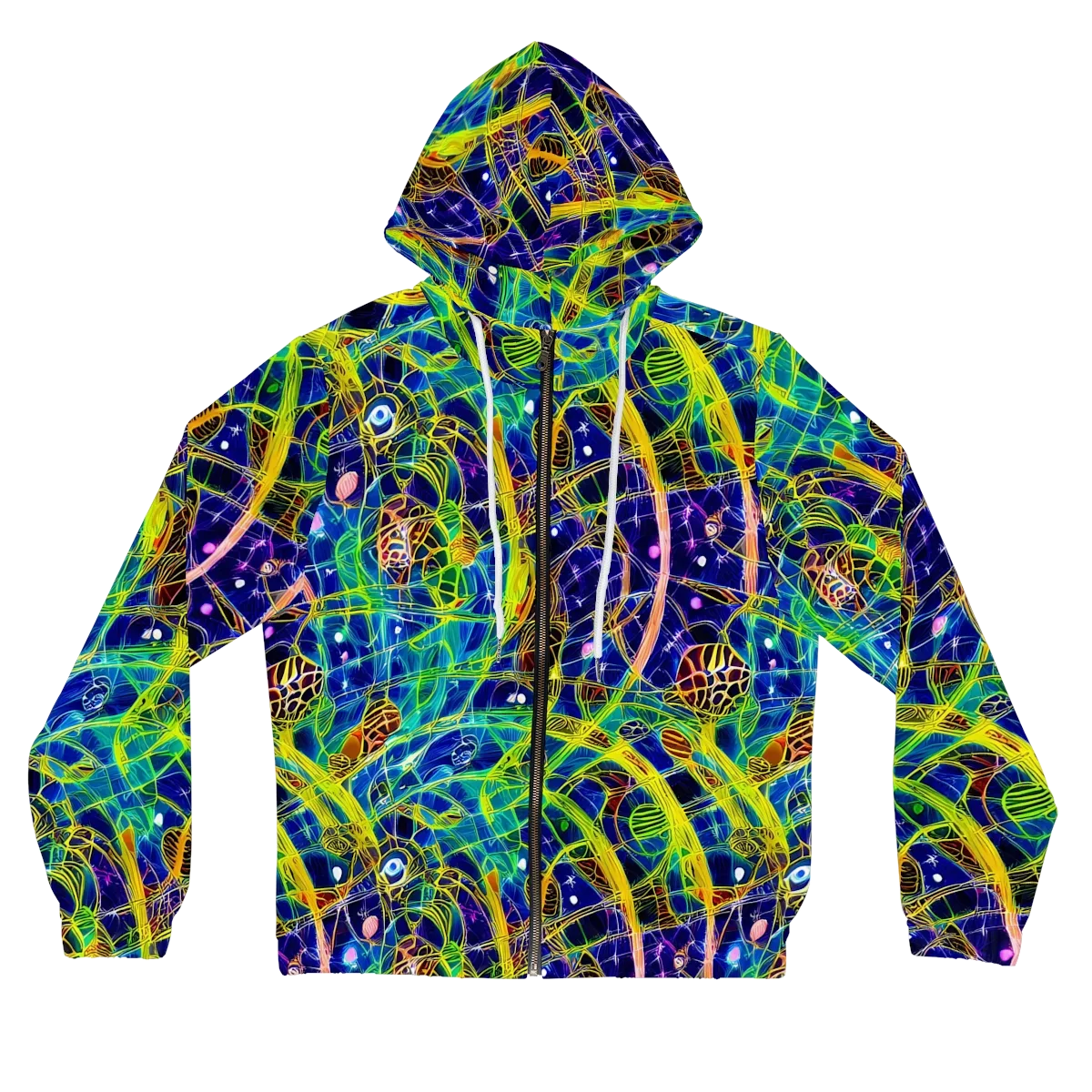 Prismatic Undergrowth on Women's Full-Zip Hoodie — Front