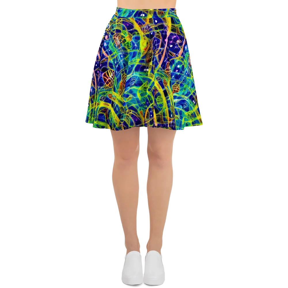 Prismatic Undergrowth on Skater Skirt — Front