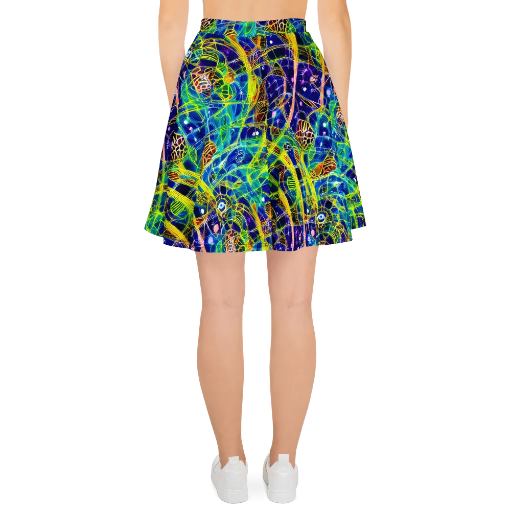 Prismatic Undergrowth on Skater Skirt — Back