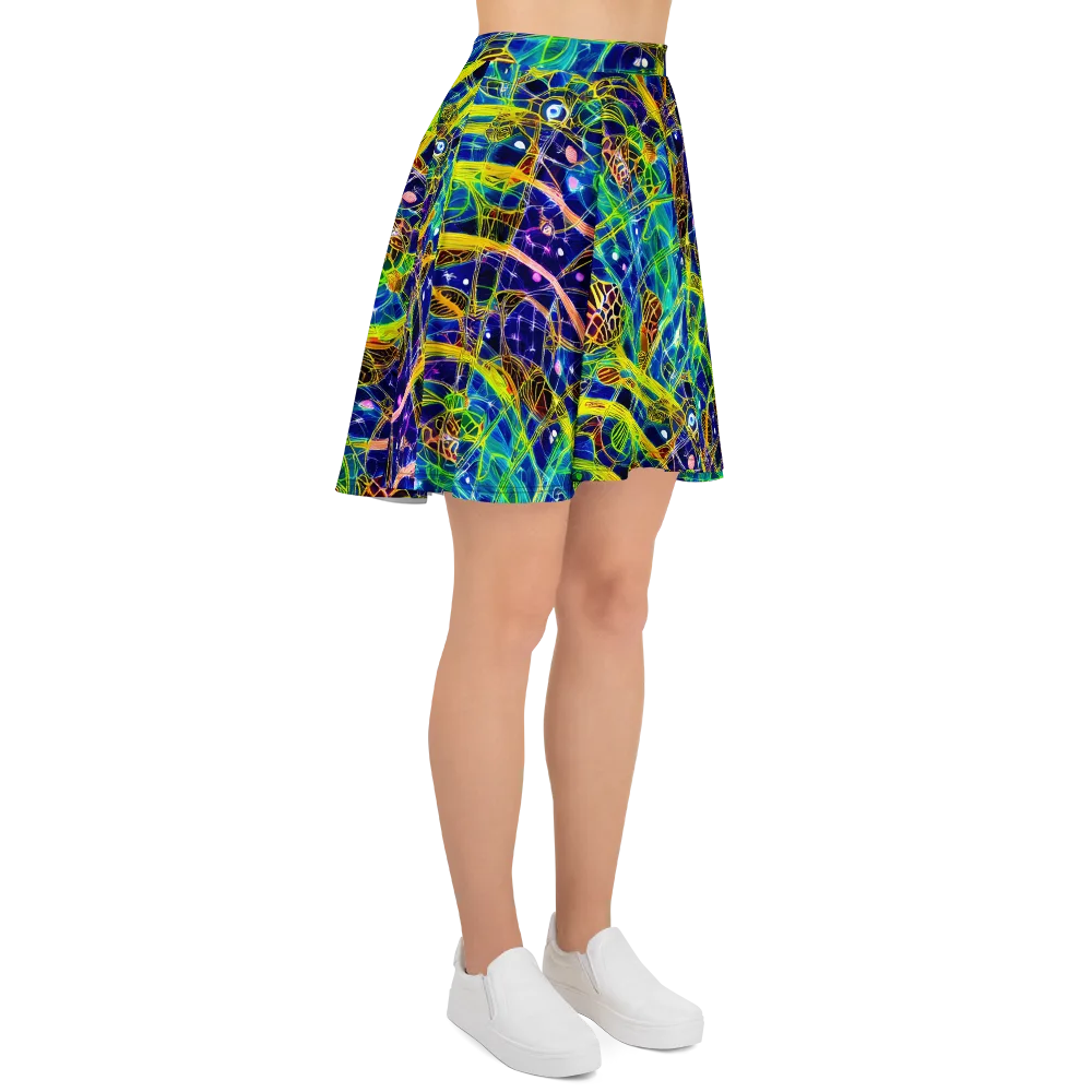 Prismatic Undergrowth on Skater Skirt — Right