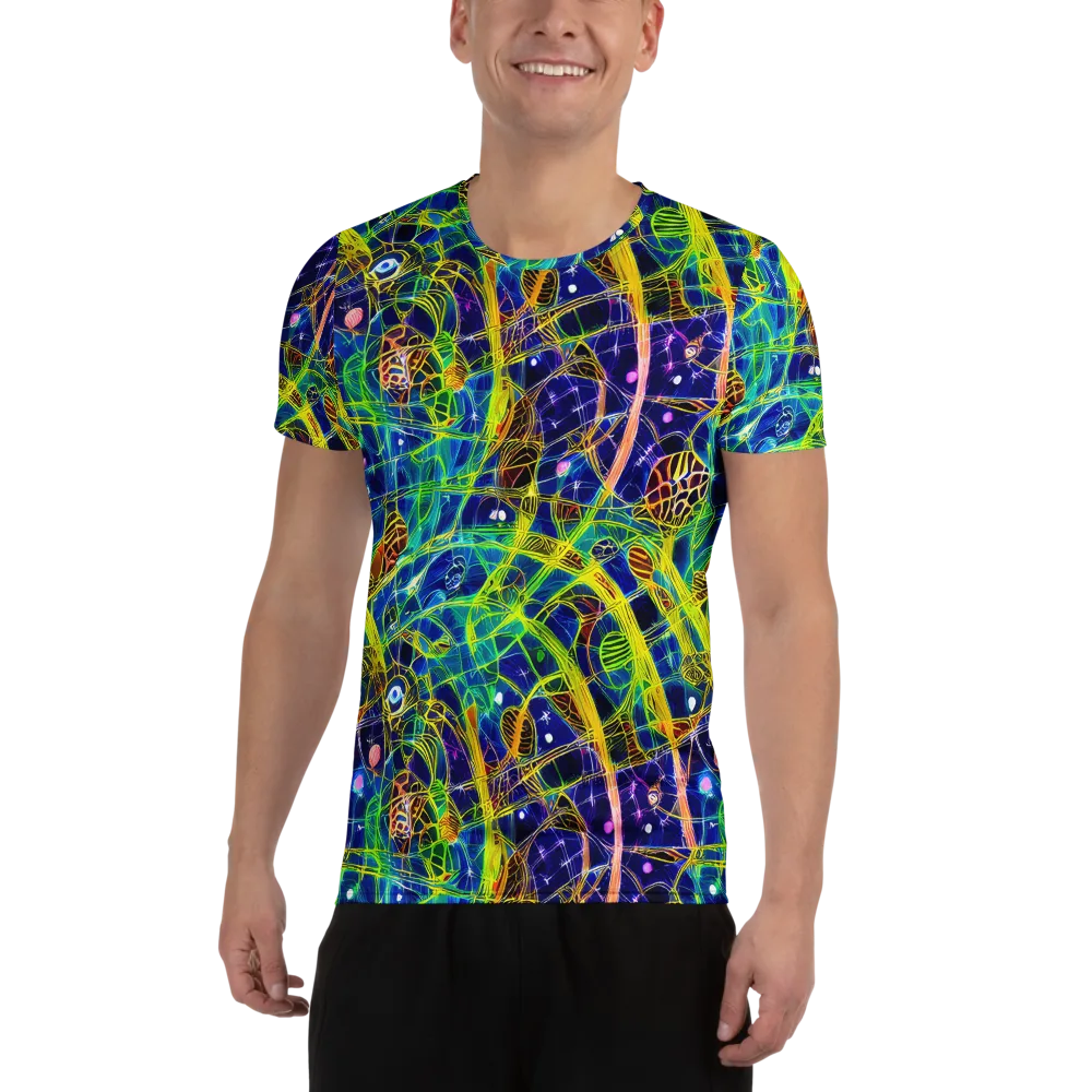 Prismatic Undergrowth on Men's Athletic T-Shirt — Front