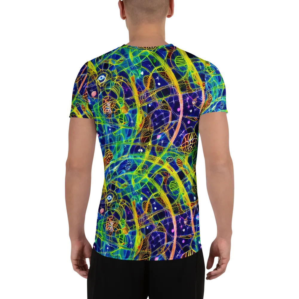 Prismatic Undergrowth on Men's Athletic T-Shirt — Back