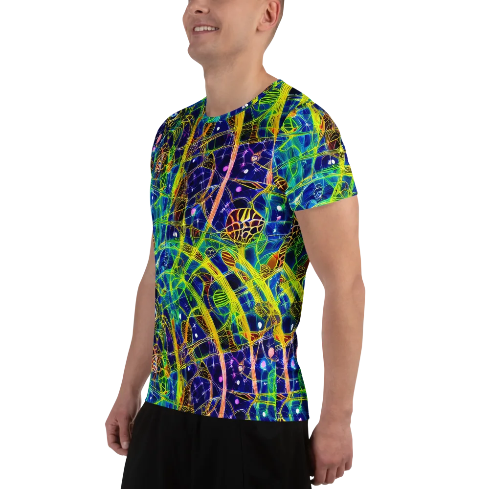 Prismatic Undergrowth on Men's Athletic T-Shirt — Left