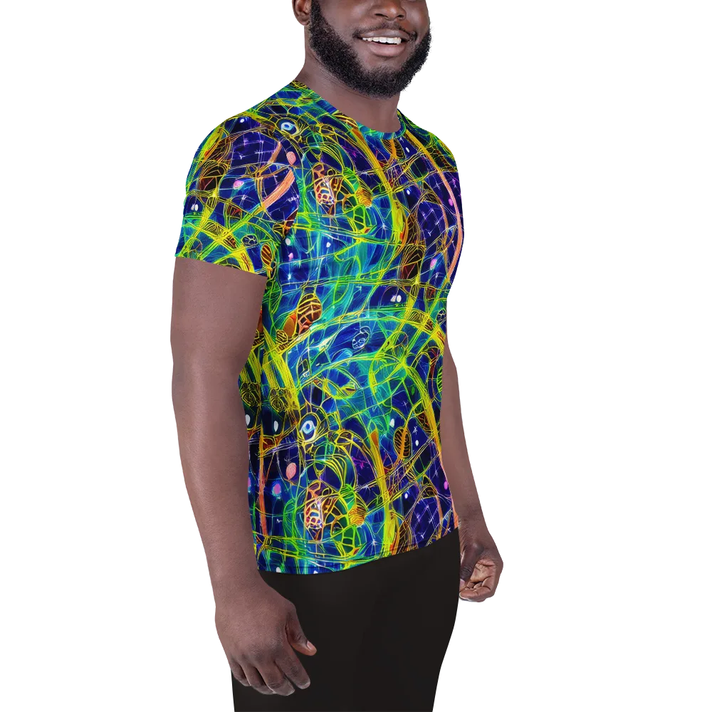 Prismatic Undergrowth on Men's Athletic T-Shirt — Right