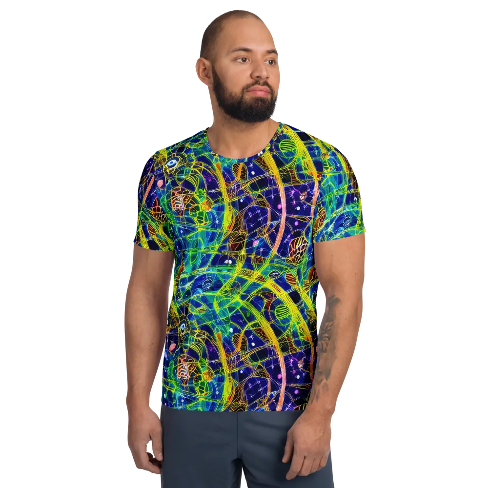Prismatic Undergrowth on Men's Athletic T-Shirt — Front