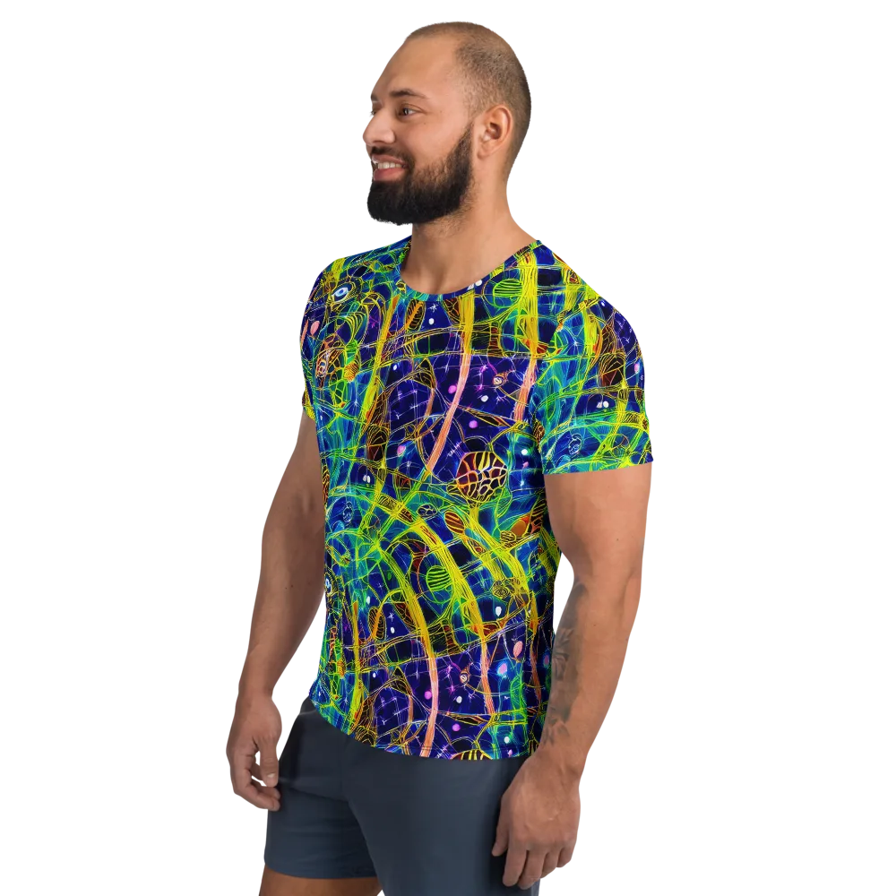 Prismatic Undergrowth on Men's Athletic T-Shirt — Left