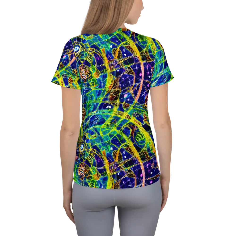Prismatic Undergrowth on Women's Athletic T-Shirt — Back