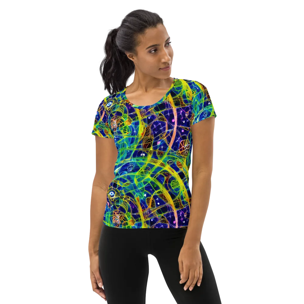 Prismatic Undergrowth on Women's Athletic T-Shirt — Front