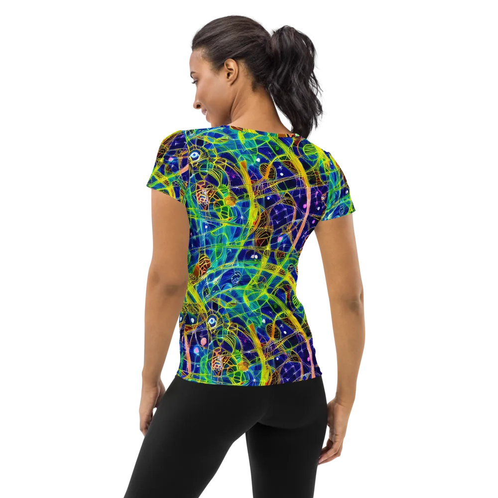 Prismatic Undergrowth on Women's Athletic T-Shirt — Back