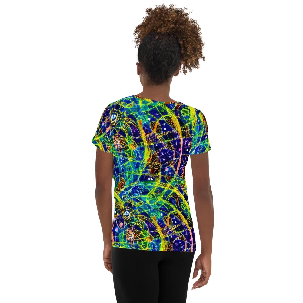 Prismatic Undergrowth on Women's Athletic T-Shirt — Back