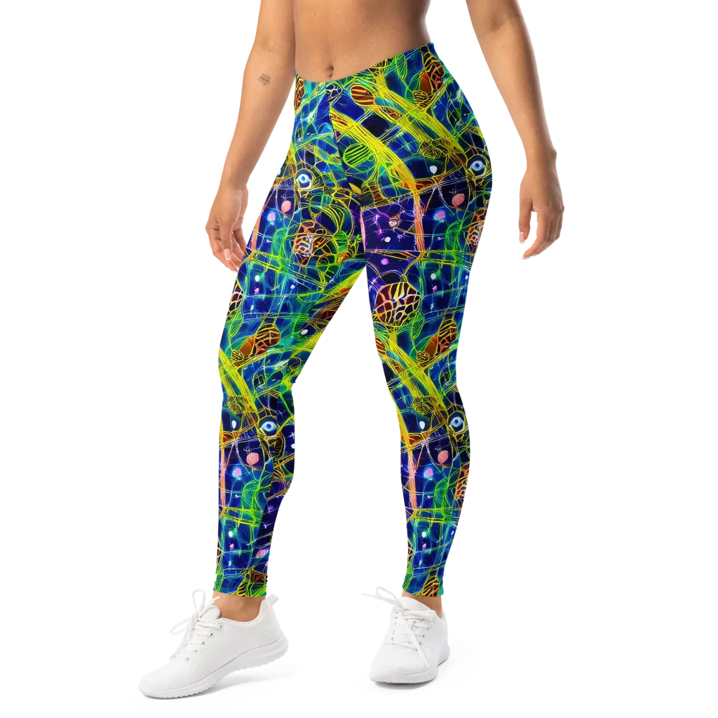 Prismatic Undergrowth on Leggings — Left Front
