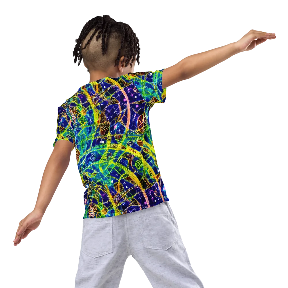 Prismatic Undergrowth on Kids Crew Neck T-Shirt — Back