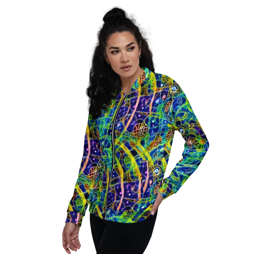 Prismatic Undergrowth on Bomber Jacket — Left