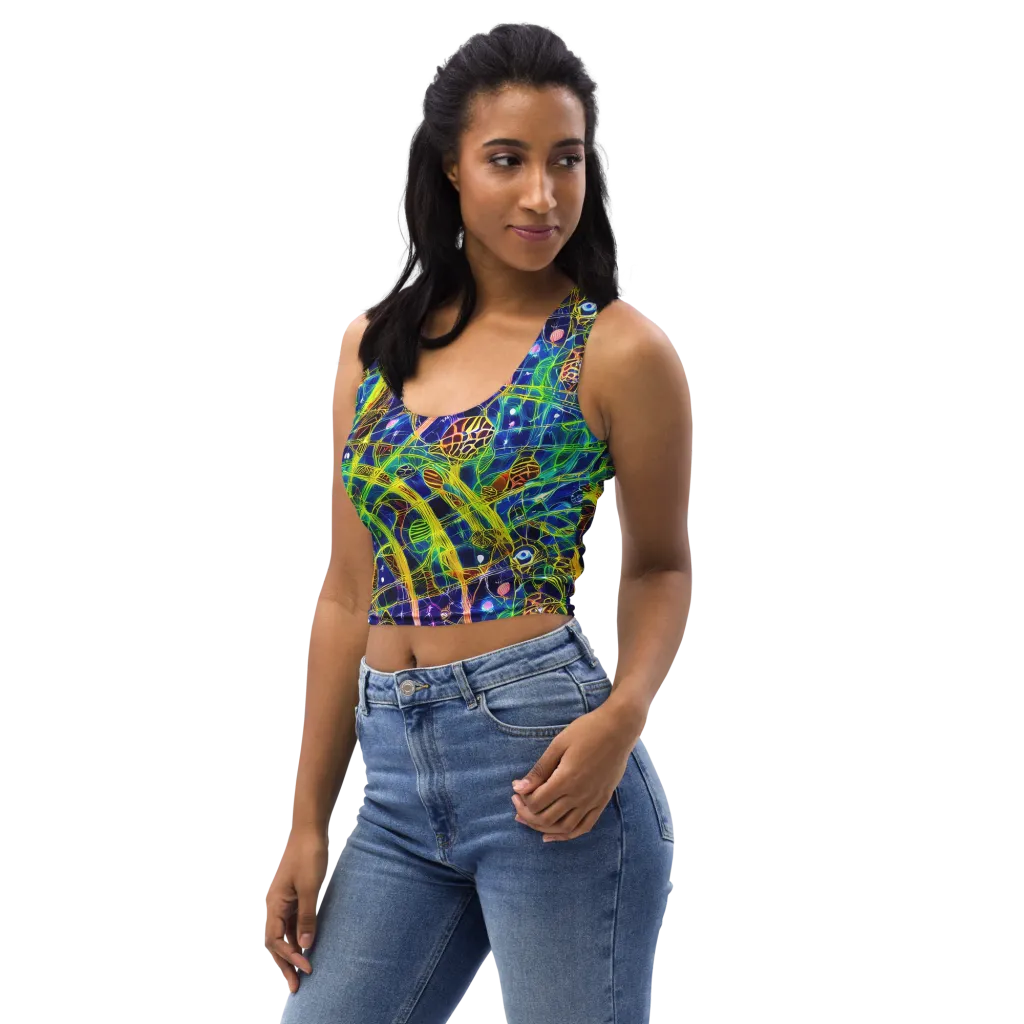 Prismatic Undergrowth on Crop Top — Left Front